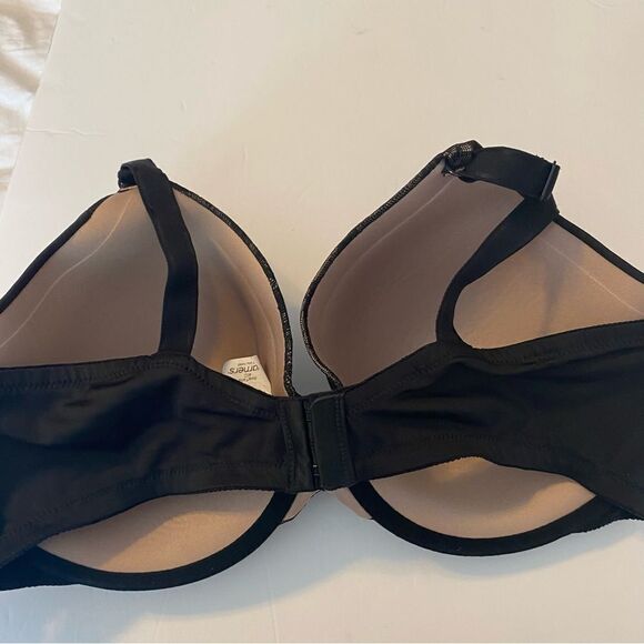 Warner's Blissful Benefits Smooth Underwire Lightly Lined T- Shirt Bra black 40D - Picture 6 of 6